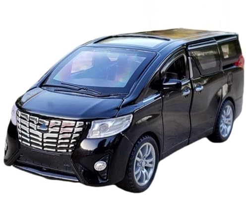 Image of New 1:32 Alphard Diecast Alloy Metal Pull Back Car with Openable Doors Music Sound and Light Vehicle Toy Car for Kids Boys (White)