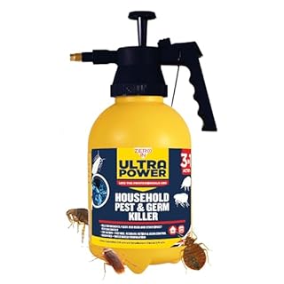 Zero In Household Germ & Insect Killer - 1.5L Pressure Sprayer Professional Strength Indoor Use Anti-Bacterial Long-Lasting Protection Kills Cockroaches, Fleas and Bed Bugs, Blue