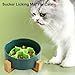 PERZOE Lick Mat for Cats, Prevent Choking Promote Healthy Eating Cat Lick Mat, Cat Slow Feeder for Food Yogurt Peanut Butter Green 4.72