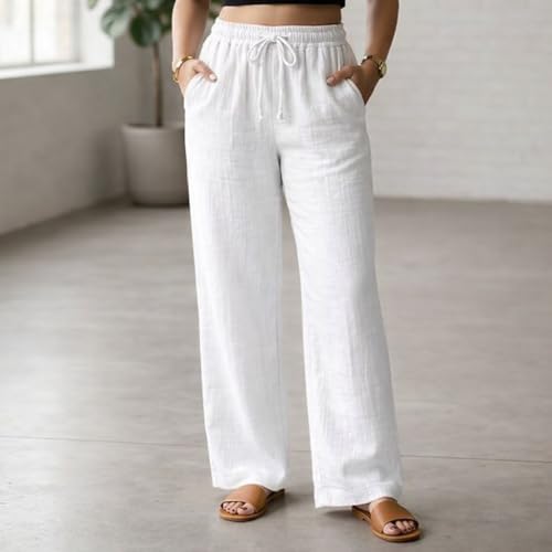 Image of Women Linen Cotton Pants