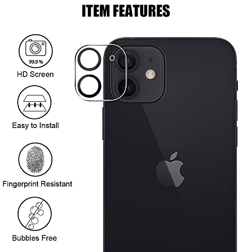 UZWZW 3 Pack Lens & Privacy Screen Protector for iPhone 12 (6.1") - image 5