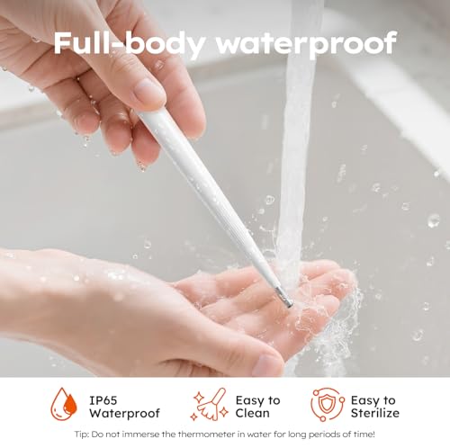 Image of Digital Thermometer for Adults and Kids, Fast Reading Digital Thermometer with LED Display, Medical Grade Rechargeable Oral Thermometer for Adults with Portable Charging Case and Fever Alarm