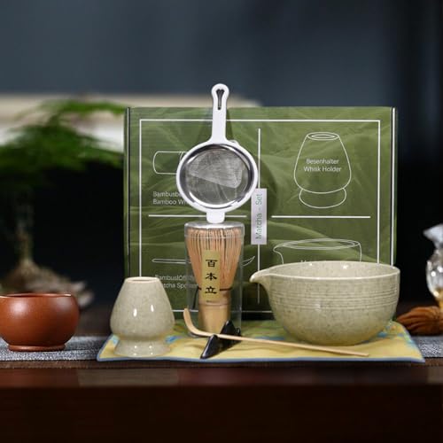 Kit thé matcha en céramique et bambou, service de table traditionnel - 5