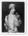 Historic Framed Print, [Jean Ackerman, half length portrait, facing right; hand over bare breast], 17-7/8