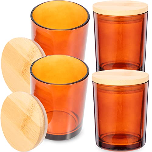 Pots à bougies en verre et couvercle bambou pour une ambiance cocooning et décoration parfumée