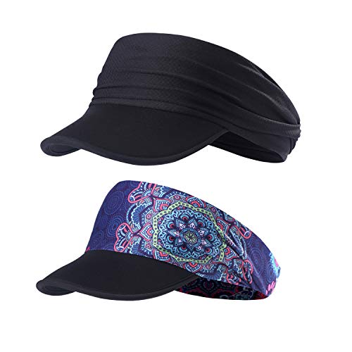 Sun Visors for Women - Yoga Headband Outdoor Peaked Golf Cap Headwear Visor Hat Race Gear