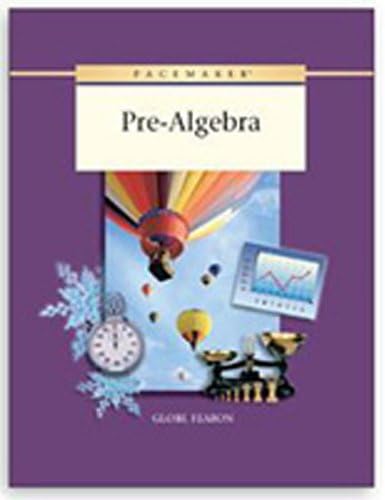 Pacemaker Pre-Algebra Workbook Paperback – November 15, 2000