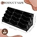UNICRAFTALE 4 Tier Acrylic Business Card Holder 12 Slot Modern Card Display Stand Black Desktop Business Card Stand for Exhibition Home Office Rectangle Professional Cards Organizer for Men Women