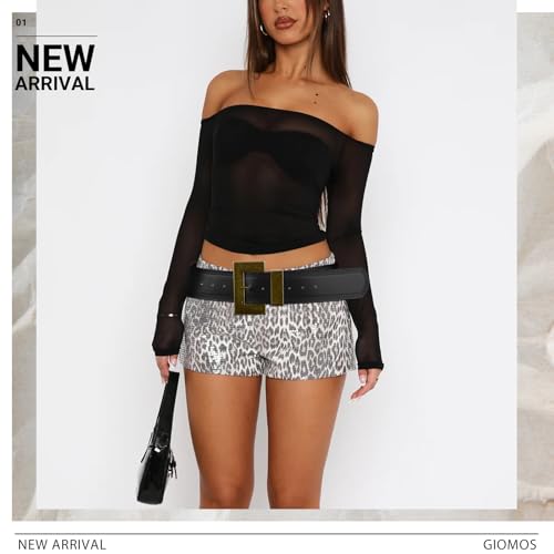 Chunky Western Belts for Woman - Boho Leather Belt with Big Buckle - Cowgirl Fashion Accessory for Dresses, Festival Outfits3