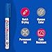 Artline 440XF Paint Markers for Wood, Plastic, and Canvas, Waterproof Marker for Indoor/Outdoor Applications, Opaque Coloring Markers with 1.2mm Bullet Tip - Blue, 12 Pack