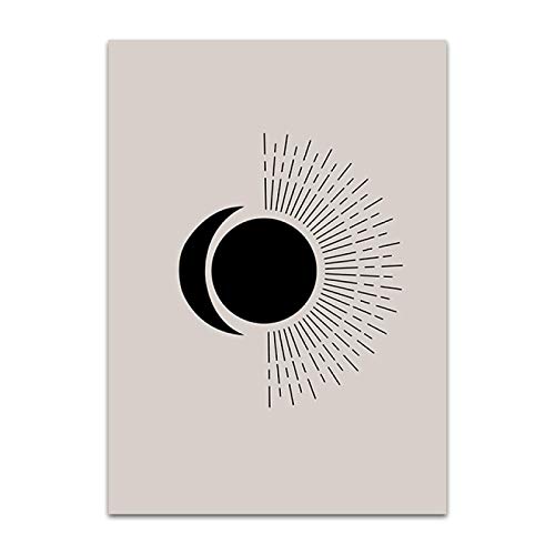 Toile de peinture soleil noir de qualité supérieure pour une décoration murale luxe