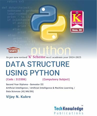 Data Structures Using Python - K Scheme Sem 3 AI & DS Maharashtra State ...