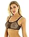 iiniim Womens See Through Bralette Vest Tank Tops Fishnet Bra Workout Yoga Sheer Mesh Camisole Crop Top Black XX-Large
