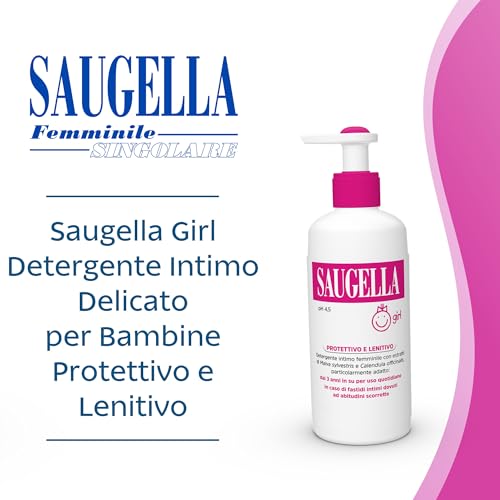 Saugella Girl, Detergente Intimo pH 4.5 per Bambine, 2x200 ml - Immagine 1