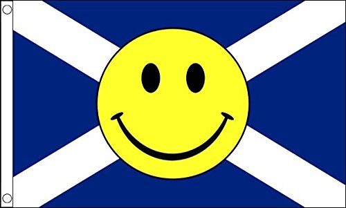 Bandera de San Andrés Flagtex con cara sonriente grande de alta resistencia que no se descolora
