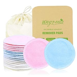 wegreeco Cotton Rounds Reusable -Reusable Makeup Remover Pads for All Skin – Cotton Cloth for Removing Makeup – Reusable Dog Eye Wipes Tear Stain Remover (Velour, 3 Color)