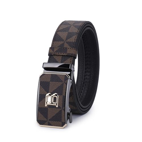 Mens Belt Leather Designer Belts for Men,Alloy Buckle Ratchet Fashion Casual Jeans Accessories for Every Occasion