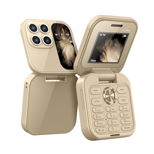 2024 New I17pro Mini Flip Phone Keypad Non-smartphone Elderly Phone 2G Network Radio Speed FM Dial Phone Multilingual Foldable feature mobile Vibration,Small Phone phone,new Vibration,Small ph