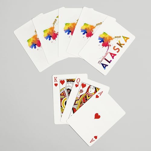 Baraja de Poker 52 cartas Fairbanks Alaska acuarela miniatura 7