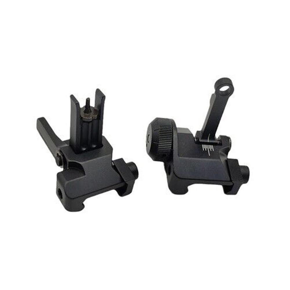 Ensemble De Viseurs Mécaniques Rabattables K300 Entièrement Métalliques – Double Ouverture, Compatible avec Rail 20 Mm, Noirs