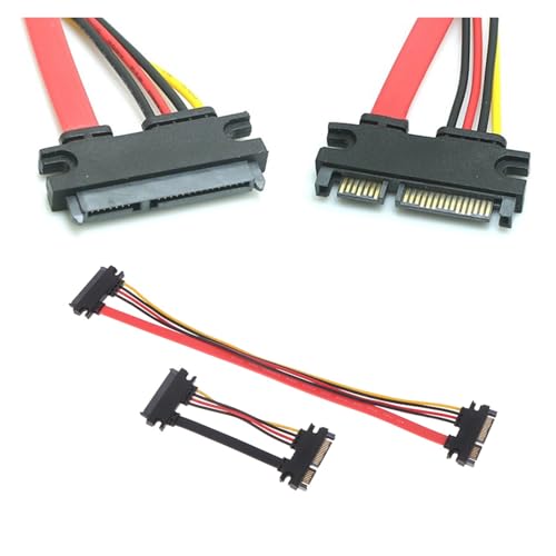 Cable Extensor SATA 22 Pin Macho a Hembra 30 cm Negro miniatura 2
