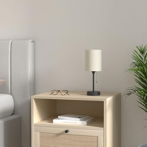 Image of Small Bedside Table Lamp for Bedroom - Desk Lamp with USB Ports for Dorm