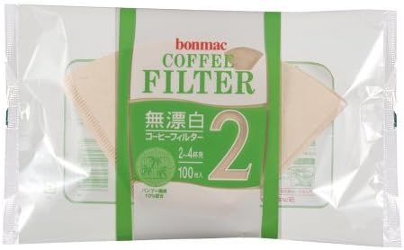 [2-4] bonmac cups unbleached bamboo blended filter CF-200BAM 100 sheets x # 858512 (japan import) by bonmac