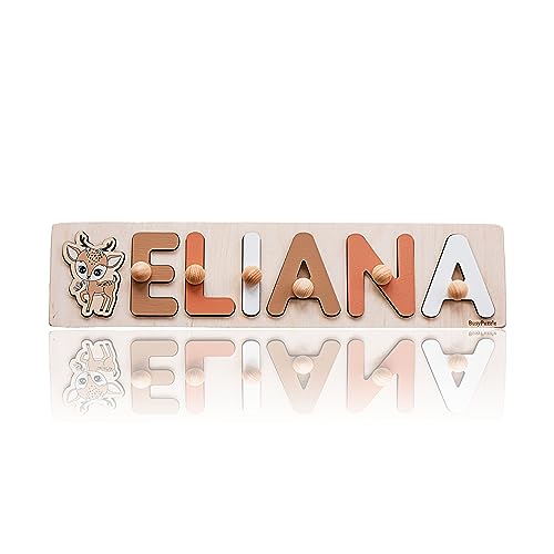 Personalized Wooden Baby Name Puzzle, Baby Girl Gifts, 1st Birthday Gift Ideas, Wooden Name Puzzle, Personalized Name Puzzle Montessori Toys, Custom Child Name Puzzle