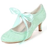 【Höhe Absatzes 】beträgt etwa 2.36 Zoll/6 cm. high heel pumps ivory hochzeitsschuhe damen