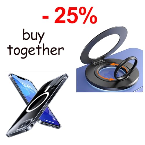 Magnetic Case & Magnetic Phone Grip Ring Holder Kickstand