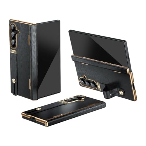 XIMAND for Samsung Galaxy Fold 7�p�P�[�X�i�������ݎ����X�g�X�g���b�v�A�C���r�W�u���X�^���h�A�����q���W�ی�A�X�N���[���v���e�N�^�[�A�w��h�~�J�o�[�t���j| ���b�L�����Y�K�[�h - �u���b�N