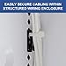Legrand - OnQ Cable Management Clips, No Tools to Install Wall Cable Management, Cable Clips Withstand 20 LBS Pull Force, Black, AC103520, 20 Pack