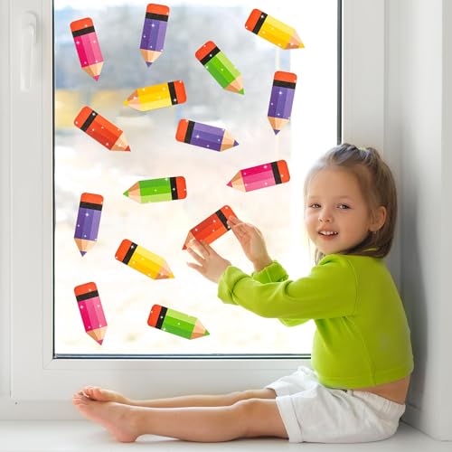 Image of Glitter Pencils Cutouts - 100Pcs Back to School Colorful Pencils Cut Outs Bulletin Board First Day of School DIY Pencil Paper Cuts Name Tags for Graduation Birthday Party Supplies Classroom Wall Decor