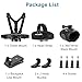 Chest Mount Harness, 4 in 1 Accessories Kit Compatible for Gopro Hero 13/12/11/10/9/8/7/6/5/4/3,Head Strap Mount,360°Rotation Wrist Strap Mount,Backpack Clip Holder,Adjustable Action Camera Mount Set