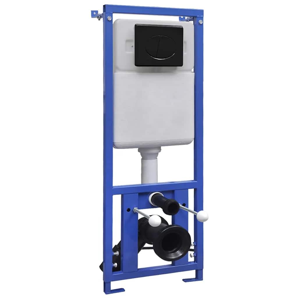 Mangloder - Cisterna de cisterna empotrada, 11 L, 41 x 14 x 110-125 cm, para inodoro colgante de pared, ahorro de agua con dos cantidades, marco de acero, depósito de agua HDPE, montaje en pared