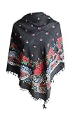 100% Viskose majo luju Damen Tuch Schal Halstuch Paisley Blumen Tracht Russisch Folklore Fransen Russia