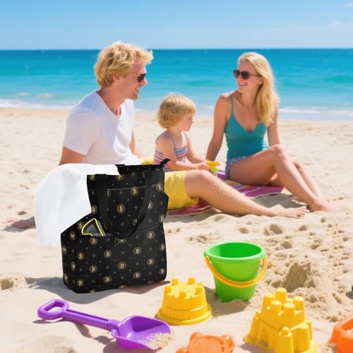 Bolsa de mano para libros infantiles de alta resistencia con diseño Bitcoin 7