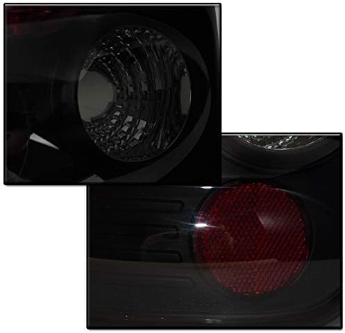 Tail Brake Lights Rear Lamps Black/Smoke Compatible with 1999-2004 Chevy Silverado | Sierra Stepside