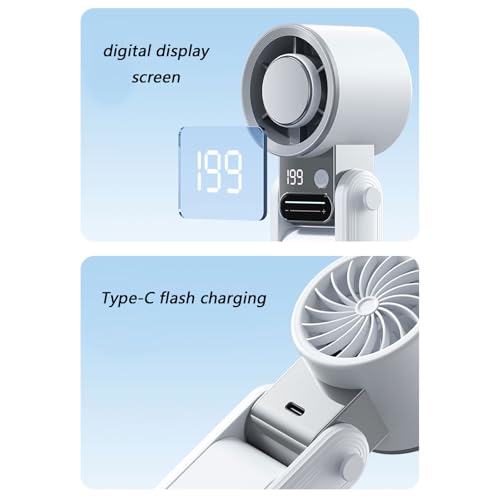 Ventilateur portable pliable rechargeable USB silencieux 199 vitesses maison bureau - 4