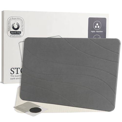 Robinuspc Stone Bath Mat, Quick Drying Bath Mat for Bathroom,