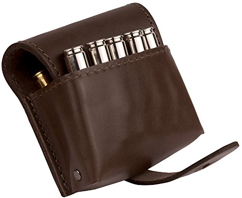 BRONZEDOG Leather Shell Holder Waist Ammo Wallet Durable Cartridge Belt .30-30 .308 Caliber Hunting Accessories (Brown)