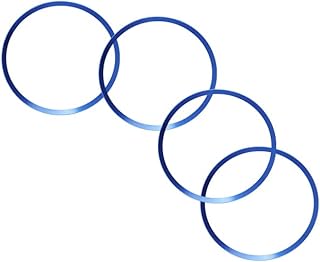 HIBEYO 4 Unidades de aleación de Aluminio para Llantas de Coche, decoración para Audi A3 A4L A6L Q3 Q5 Tapacubos Tapacubos Tapacubos Tapa de llanta, Anillo Trim Accesorios para Coche, Color Azul