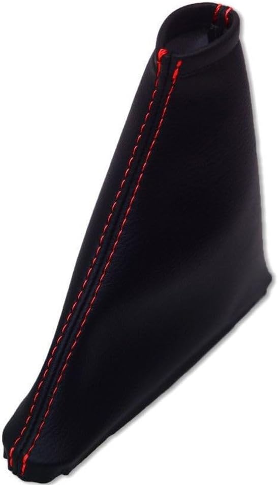 Emergency Brake Boot Leather Synthetic Red Stitch Center Floor - for VW for Jetta 2011-2018 Insert-Attachment Method VW-JET-1118, adapt to your car