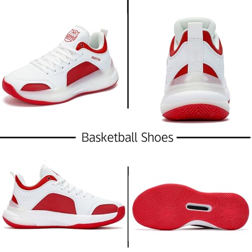 Image of Beita Basketball Shoes for Men High Upper Sneakers Breathable Sports Shoes Anti Slip