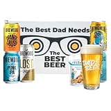 BrewDog ‘Best Dad’ Mixed Craft Beer Gift Set with Branded Glass & Pub Snacks – Wingman, Hazy Jane, Orange Crush, Lost Lager & Punk IPA (5 x 330ml Cans)