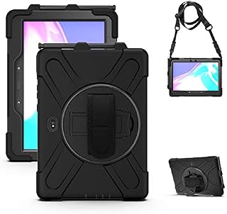 Gerutek Samsung Galaxy Tab Active 4 Pro Case 2022 | Samsung Tab Active Pro 10.1 inch SM-T540/T545 /T547 Rugged Cover | Heavy Duty Shockproof Protective Case with Kickstand&Hand/Shoulder Strap, Black