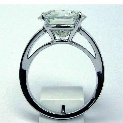 Miniatura 3 de Ssjewel 3 Ct Round Diamond Solitaire Men's Engagement Ring 14K White Gold Finish Wedding Ring Art Deco Aesthetic Ring Gift For Him