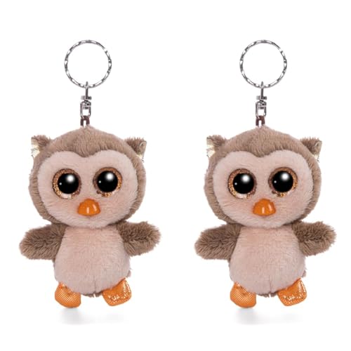 NICI 47693 Schlüsselanhänger Glubschis Eule Twila 9cm Green, BRAUN