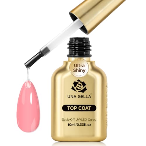 Image of UNA GELLA Top Coat Gel Nail Polish Ultra Glossy No Wipe 10ml U /V Cured