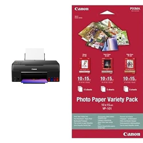 Canon PIXMA G650 Wireless 3-in-1 Refillable MegaTank Inkjet Photo Printer - A4, Print, Copy, Scan - Wi-Fi, Cloud connectivity, LCD Screen - Suitable for large volume printing photos